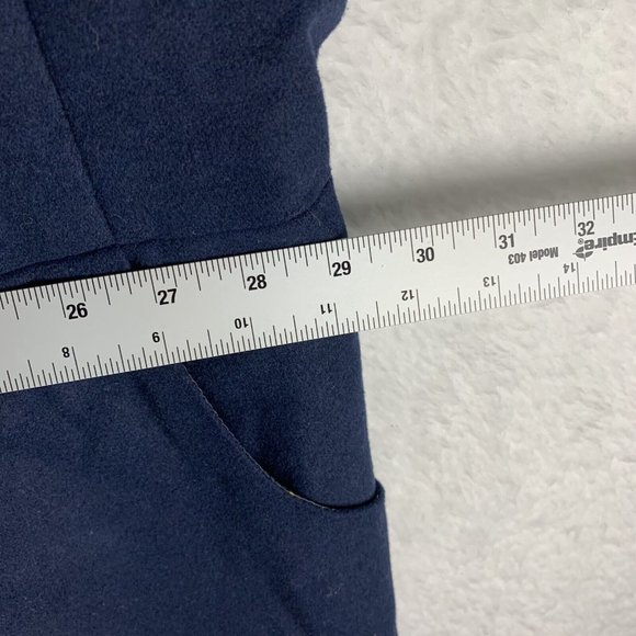 Outlander Swing‎ Coat Women's 6X Navy Blue Rayon Stretch Double Breasted 7424 - Picture 9 of 13